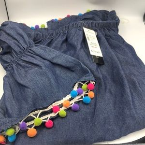 Super Pom Pom soft denim tunic/ dress XL